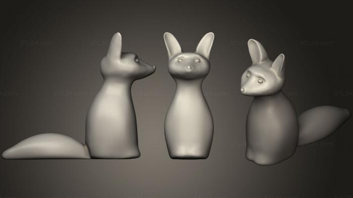 Toys (Sitting Fox (1), TOYS_0654) 3D models for cnc